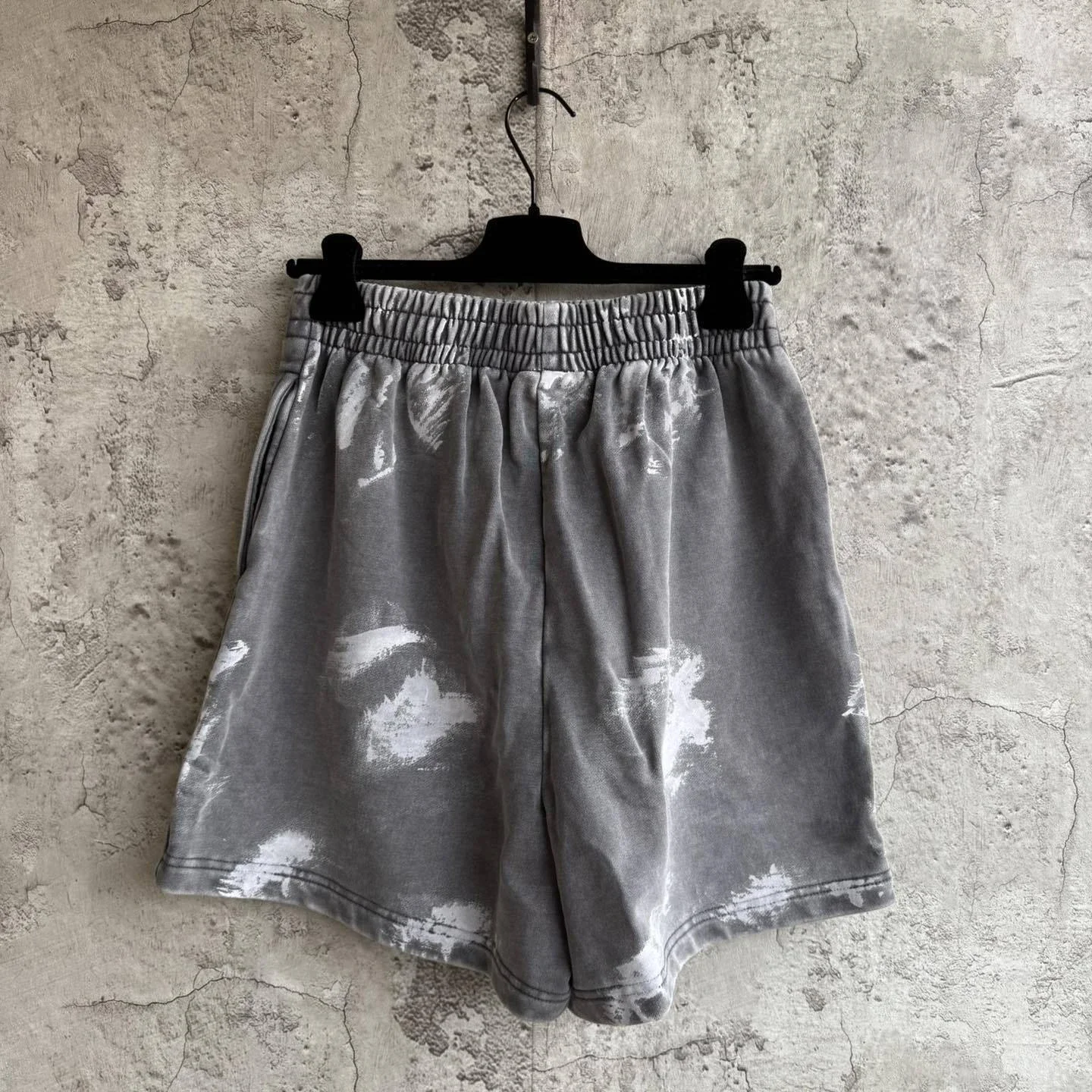 Authentic Balenciaga Logo Distressed Loose Shorts