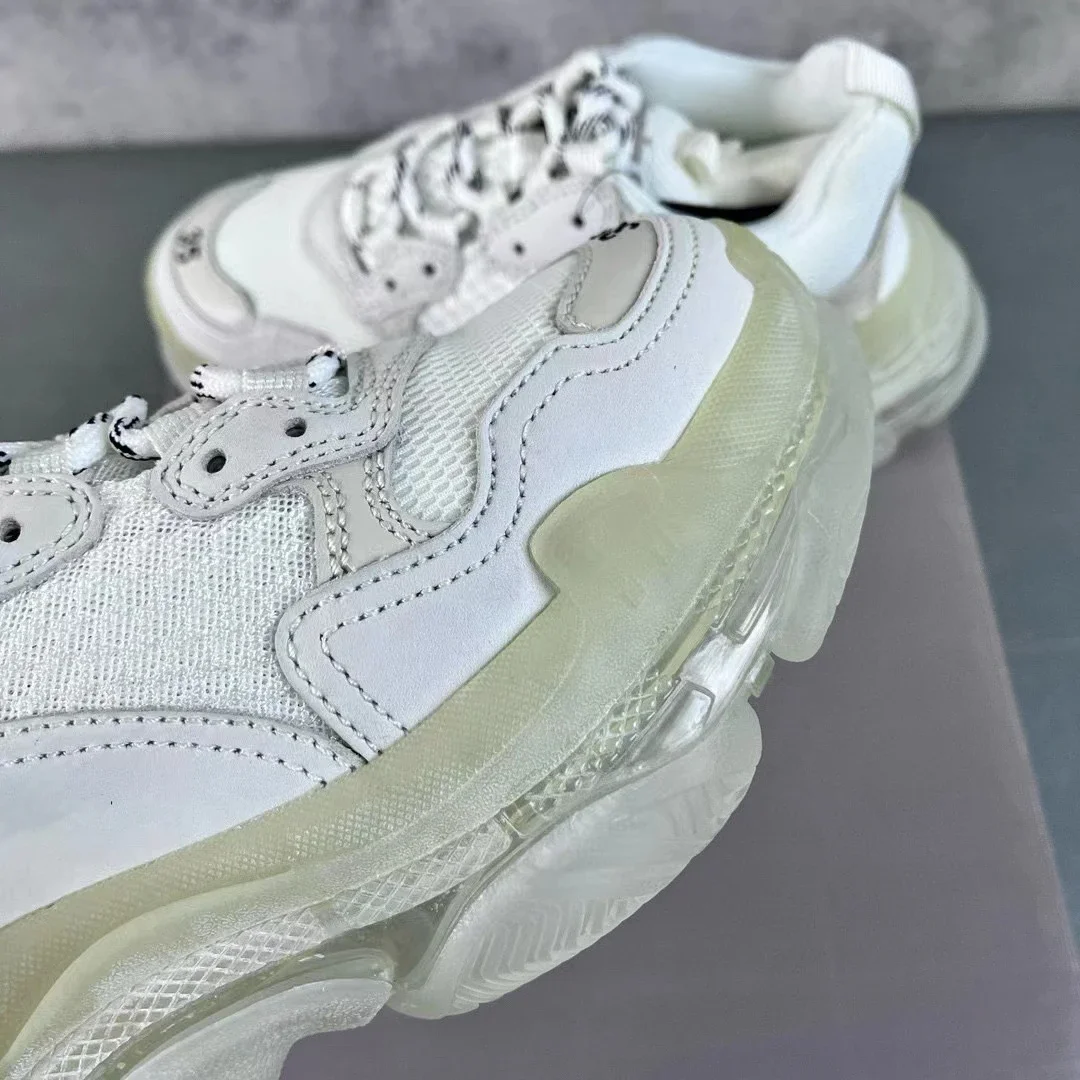 Balenciaga Tripel Cushioned Distressed Platform Sneakers