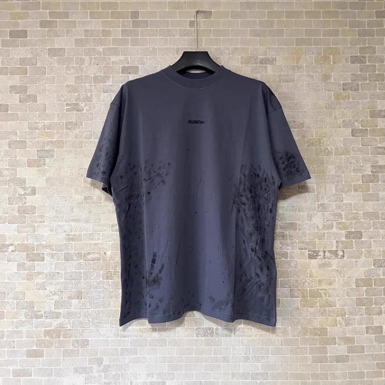 Balenciaga 2025 Distressed Embroidered Graffiti Tee