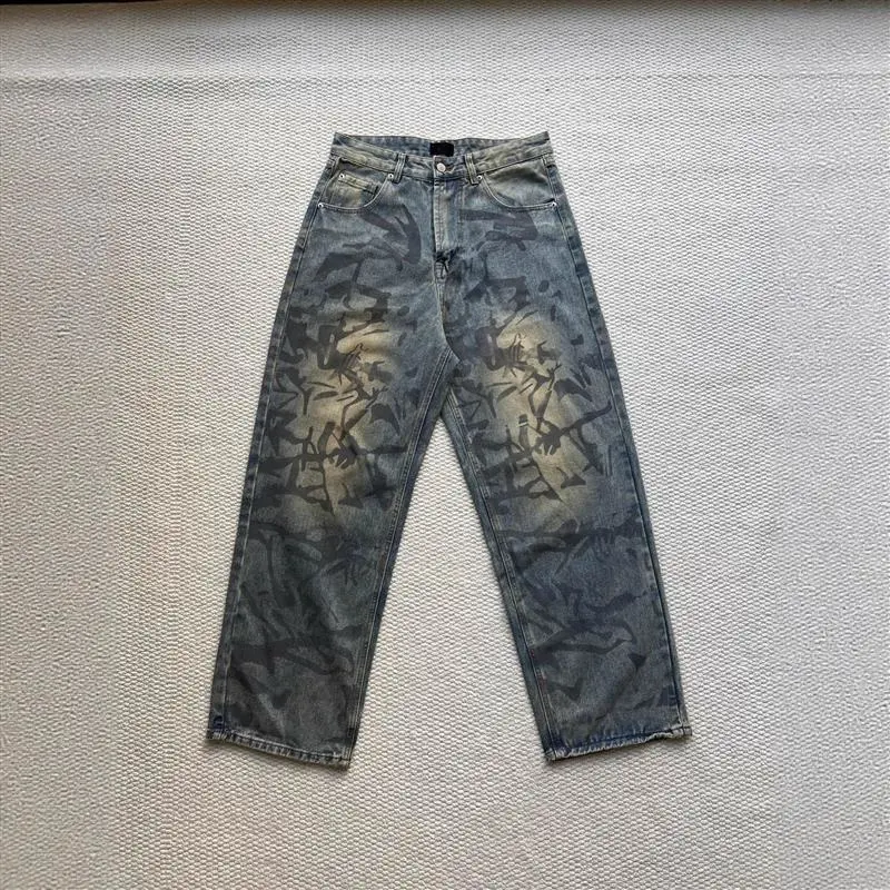 Poison SS25 Balenciaga Distressed Graffiti Jeans