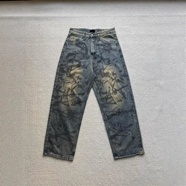Poison SS25 Balenciaga Distressed Graffiti Jeans