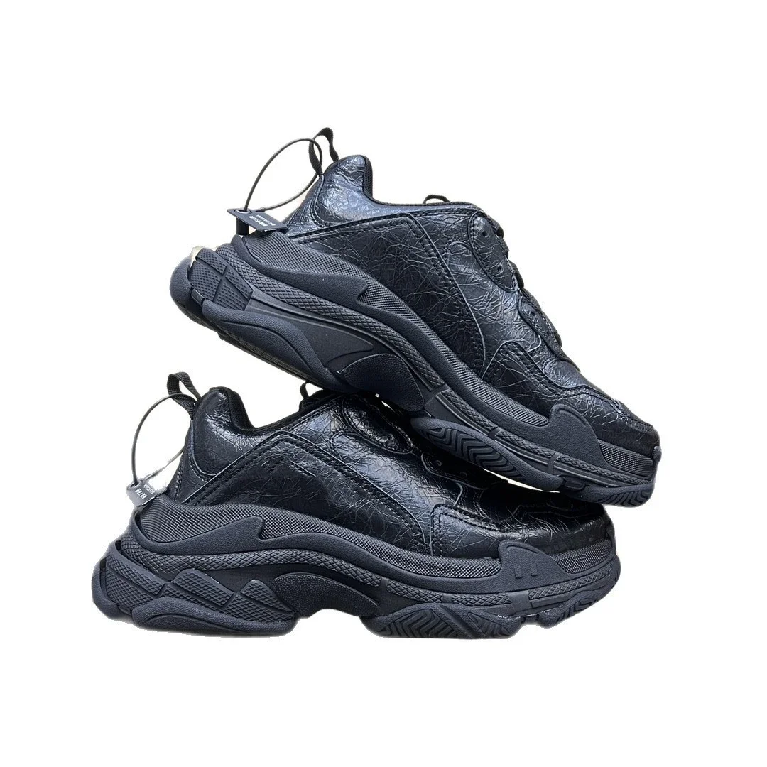 Balenciaga Platform Distressed Silk Chunky Sneakers