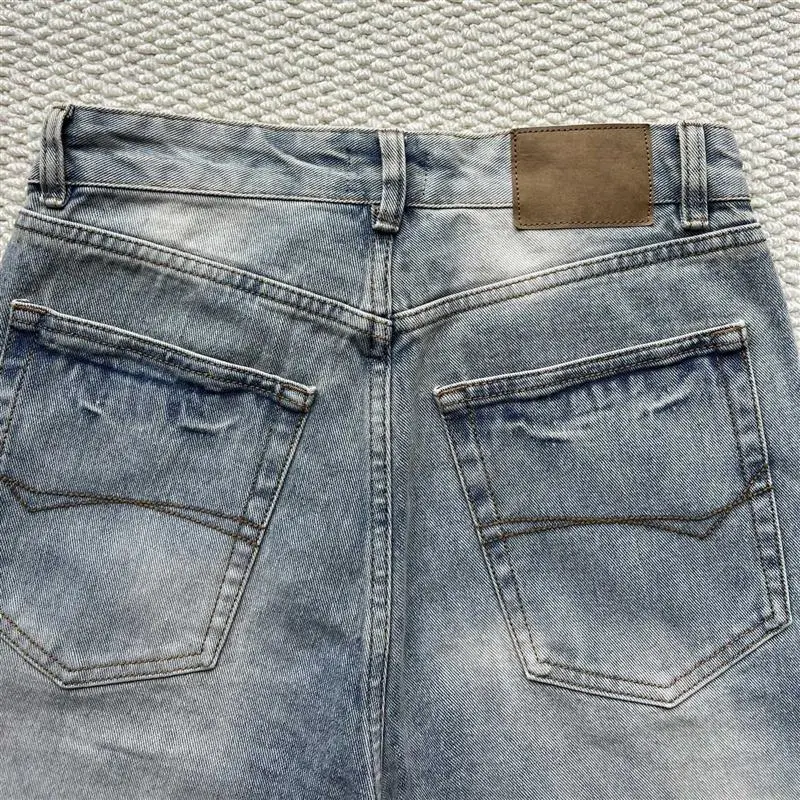Balenciaga SS25 Washed Distressed Denim Jeans