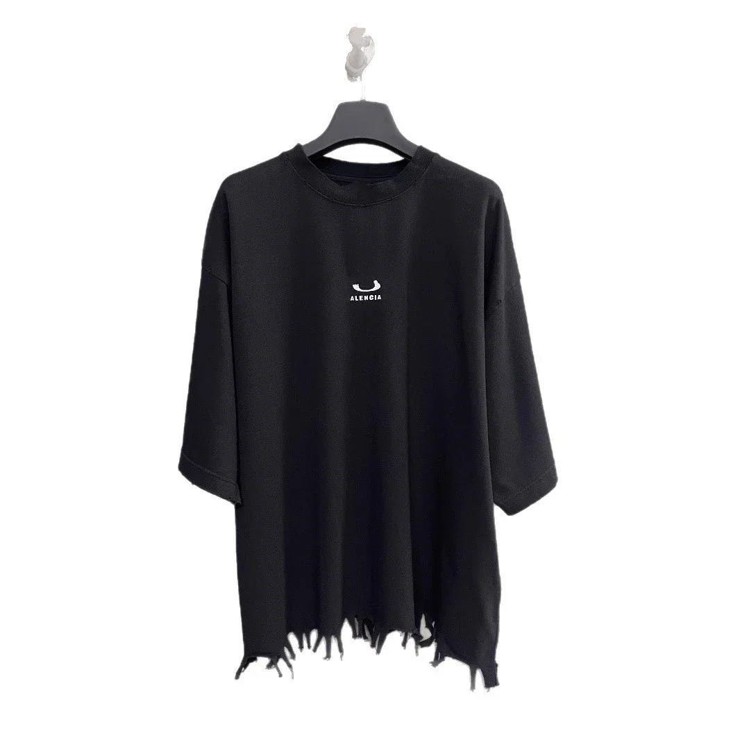 Balenciaga Embroidered Tassel Oversized Unisex Tee