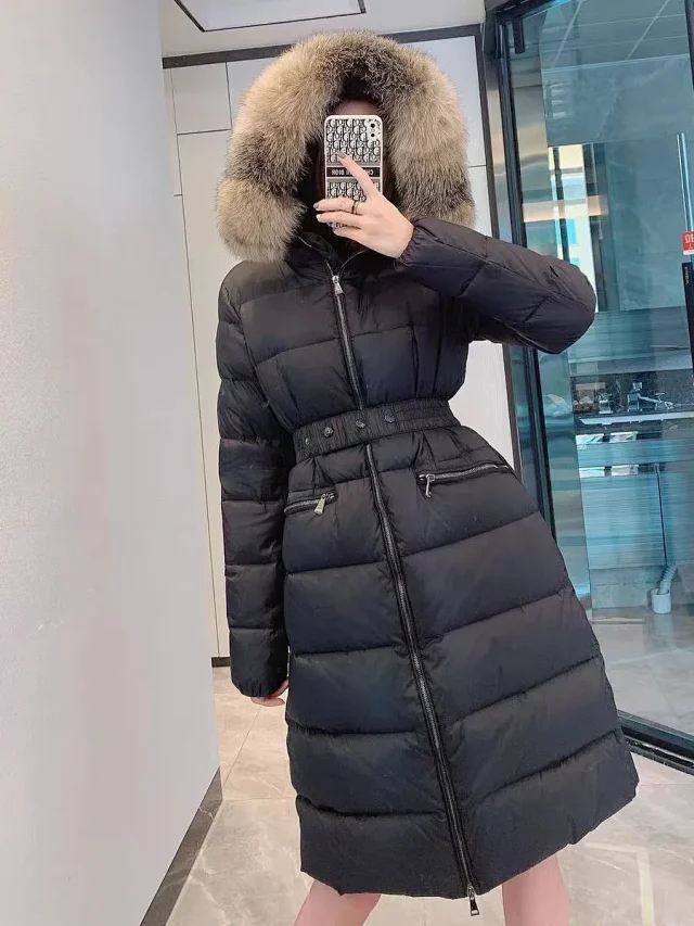 Mengjia25ssM Women's Hooded Quilted Down Coat Detail