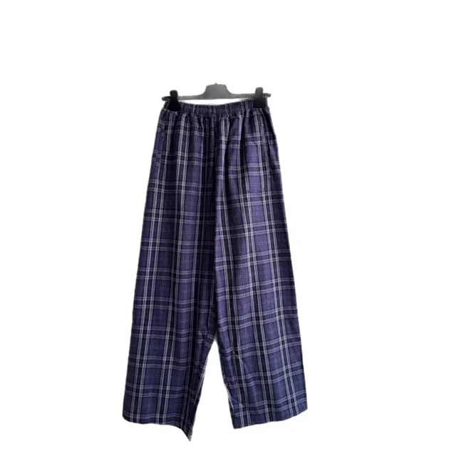 Paris Home Unisex Checkered Embroidered Pants Detail