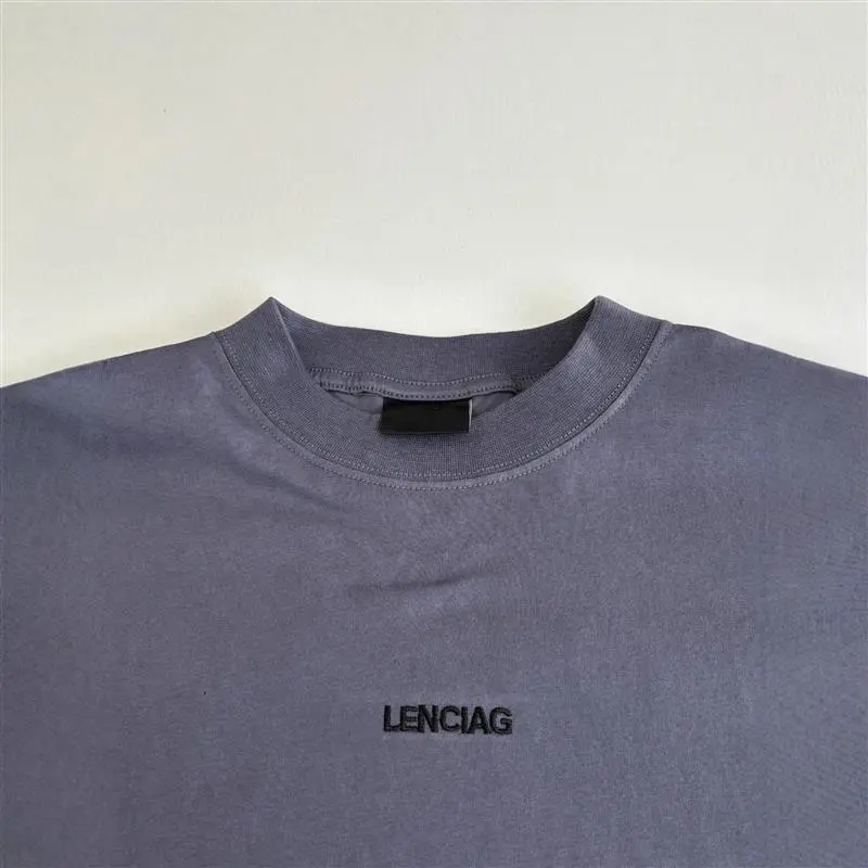 Balenciaga 25SS Distressed Graffiti Embroidered Tee