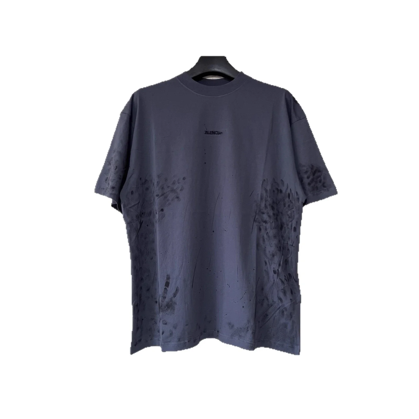 Balenciaga 2025 Distressed Embroidered Graffiti Tee