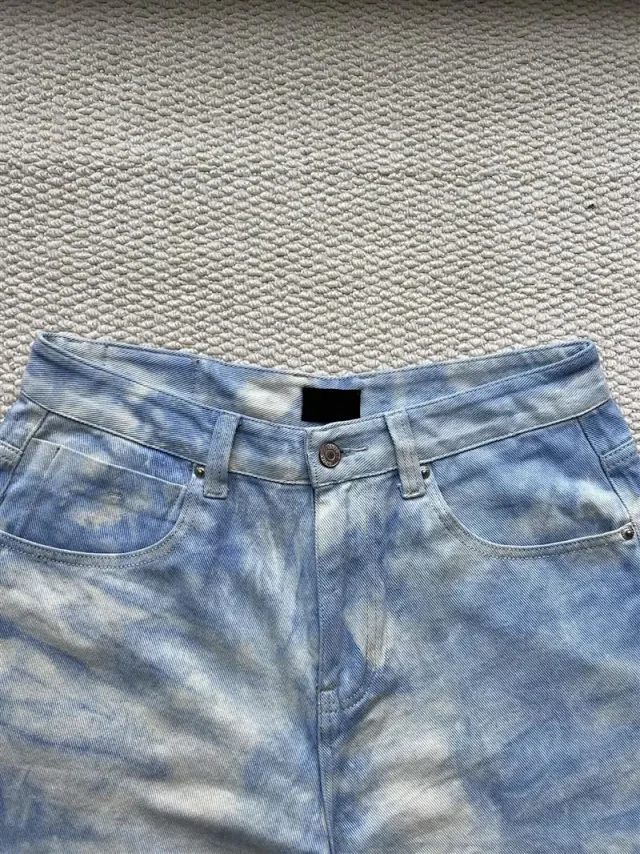 Balenciaga SS25 Sky Blue Ombre Jeans Detail