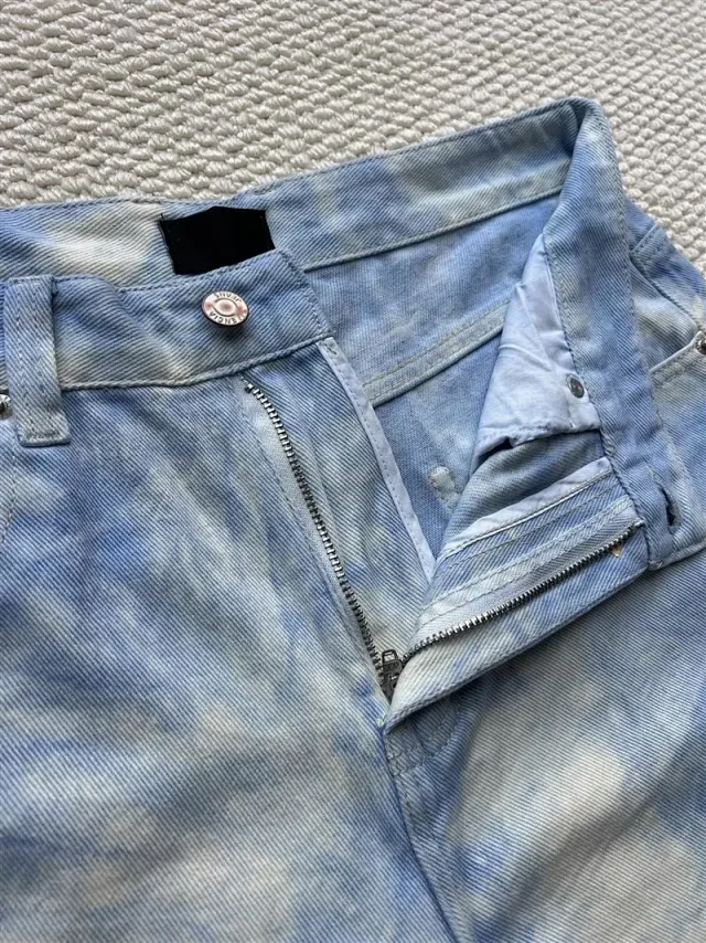 Balenciaga SS25 Sky Blue Ombre Jeans Detail