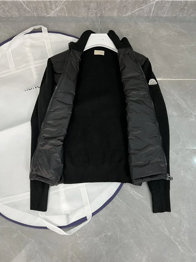 Meng Men's Corduroy Patchwork Down Jacket Detail