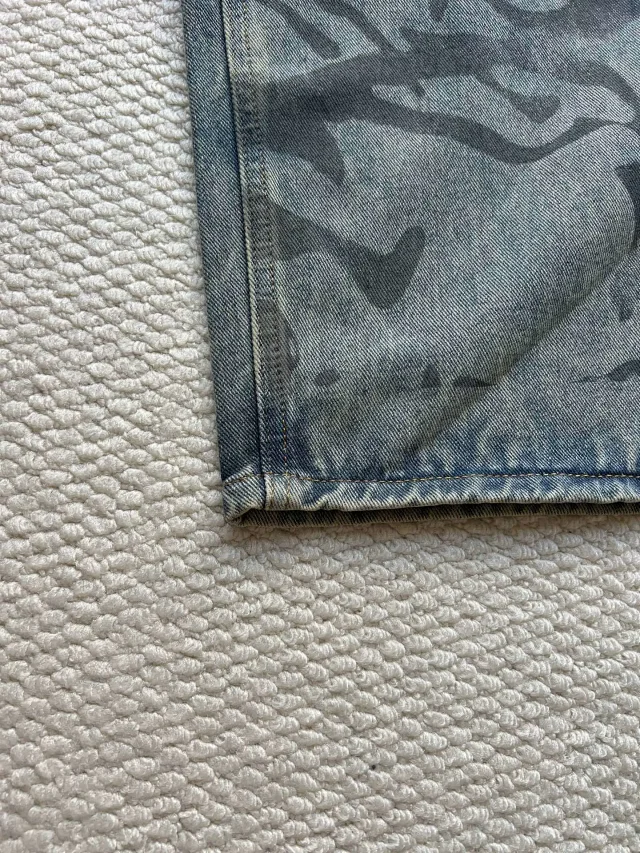 Poison SS25 Balenciaga Distressed Graffiti Jeans Detail
