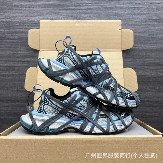 Balenciaga SS25 Distressed Lace-Up Runners Detail