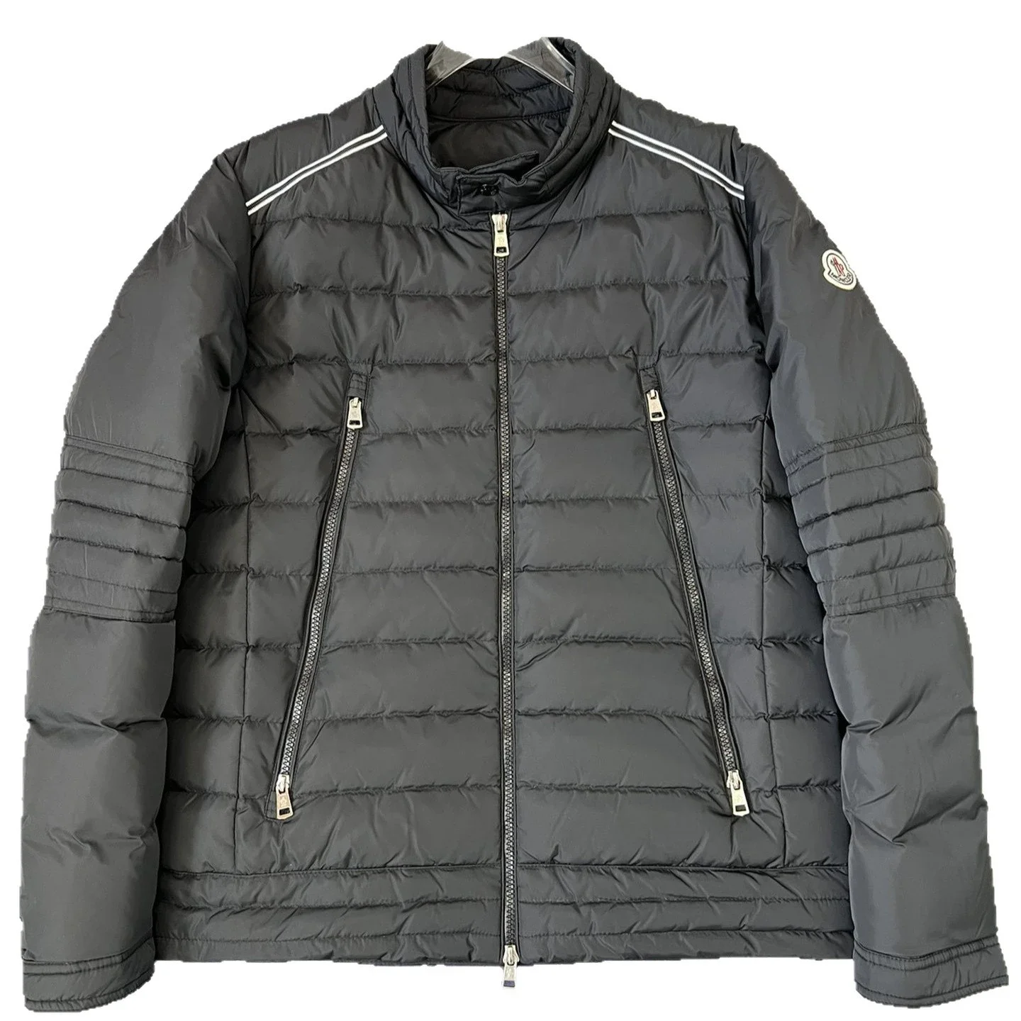 Mengjia Men's Striped Slim Down Jacket