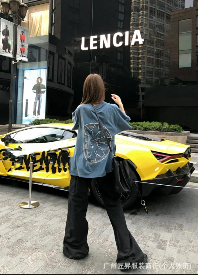 Balenciaga Lambo Print Crew Tee Unisex Detail