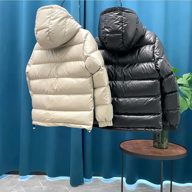 PRA2025 Unisex Minimalist Hooded Down Jacket Detail