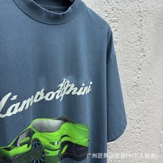 Balenciaga Lambo Print Crew Tee Unisex Detail