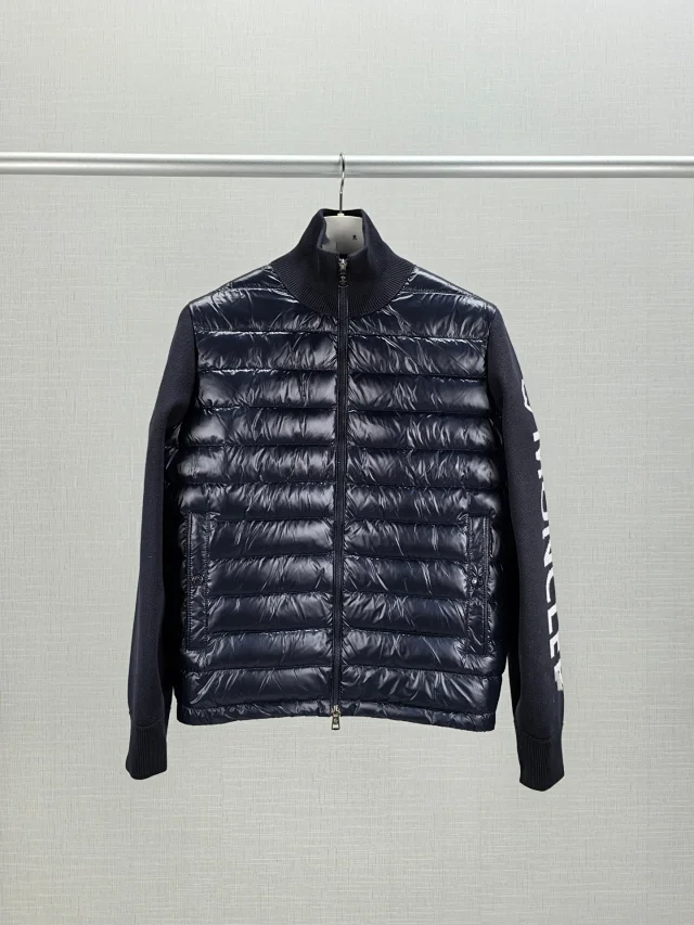 Mont25ssM Men's Knit Goose Down Jacket Detail