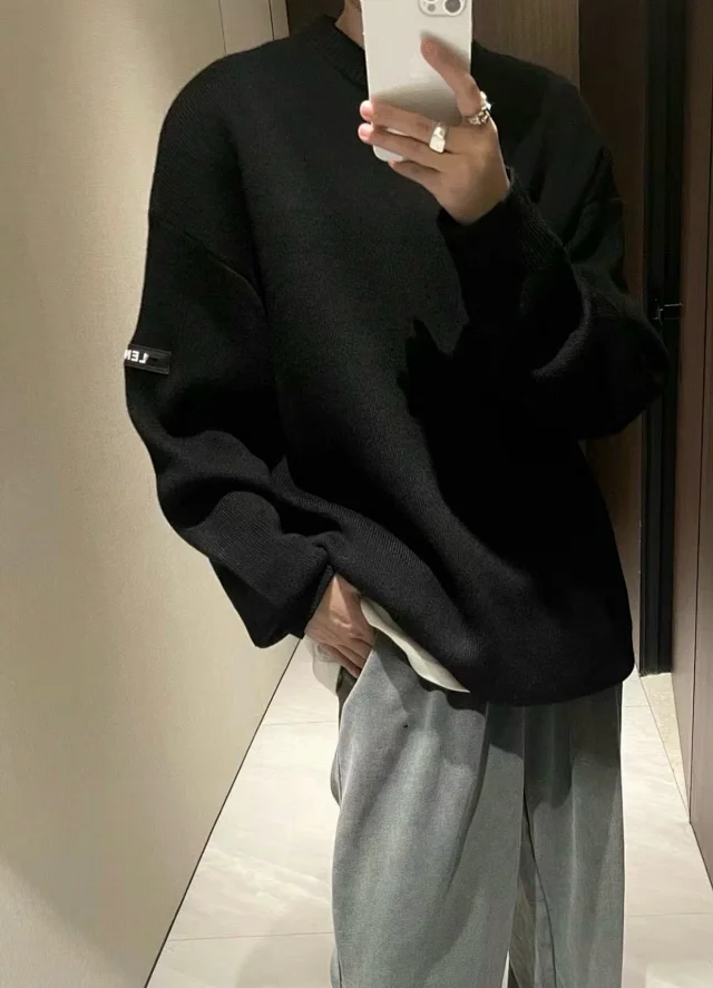 Balenciaga SS25 Sleeve Badge Knit Sweater Detail