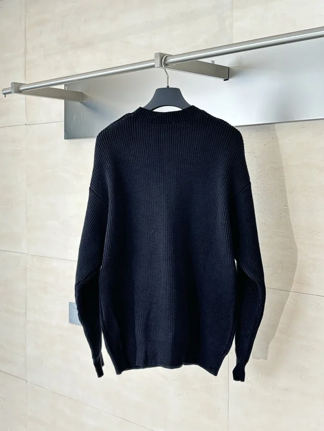Balenciaga SS25 Sleeve Badge Knit Sweater Detail