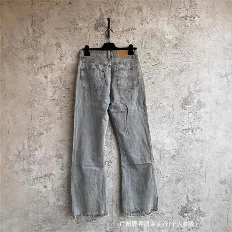Authentic Balenciaga Micro-flared Jeans Unisex Slim