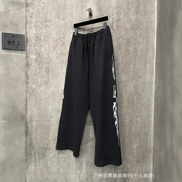 B SS25 Black Flame Mesh Pants