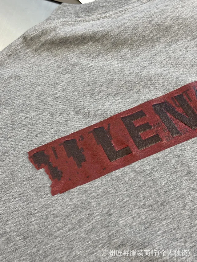 Balenciaga SS New Tape Print Tee Detail