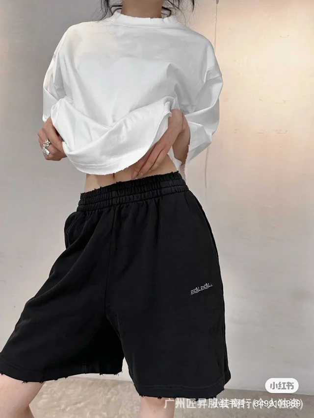 Paris B Unisex Classic Logo Shorts Detail