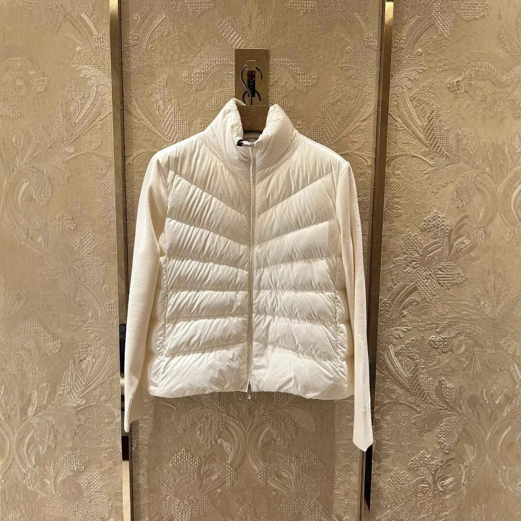 Premium Moncler Women's Knit Panel Down Jacket
