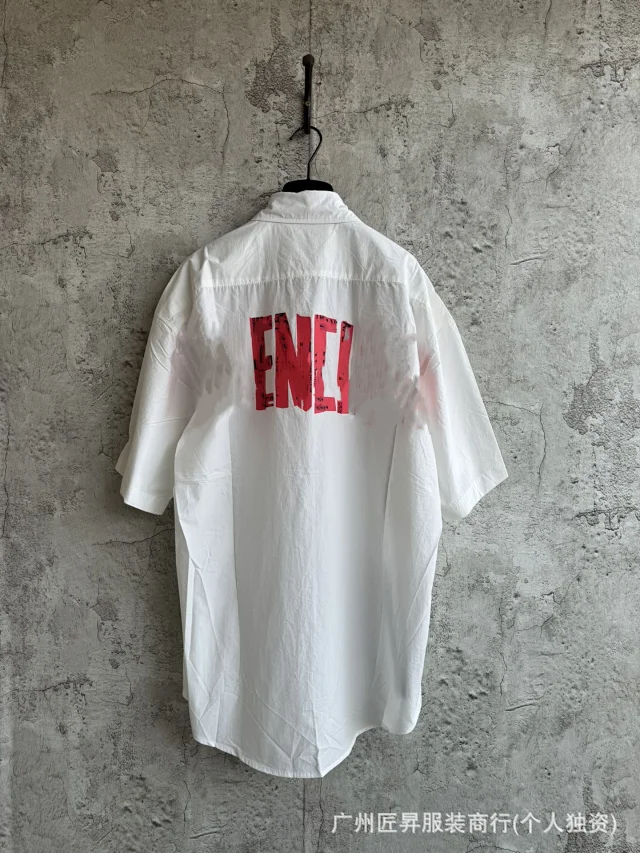 Authentic Balenciaga Unisex Oversized Tape Shirt Detail