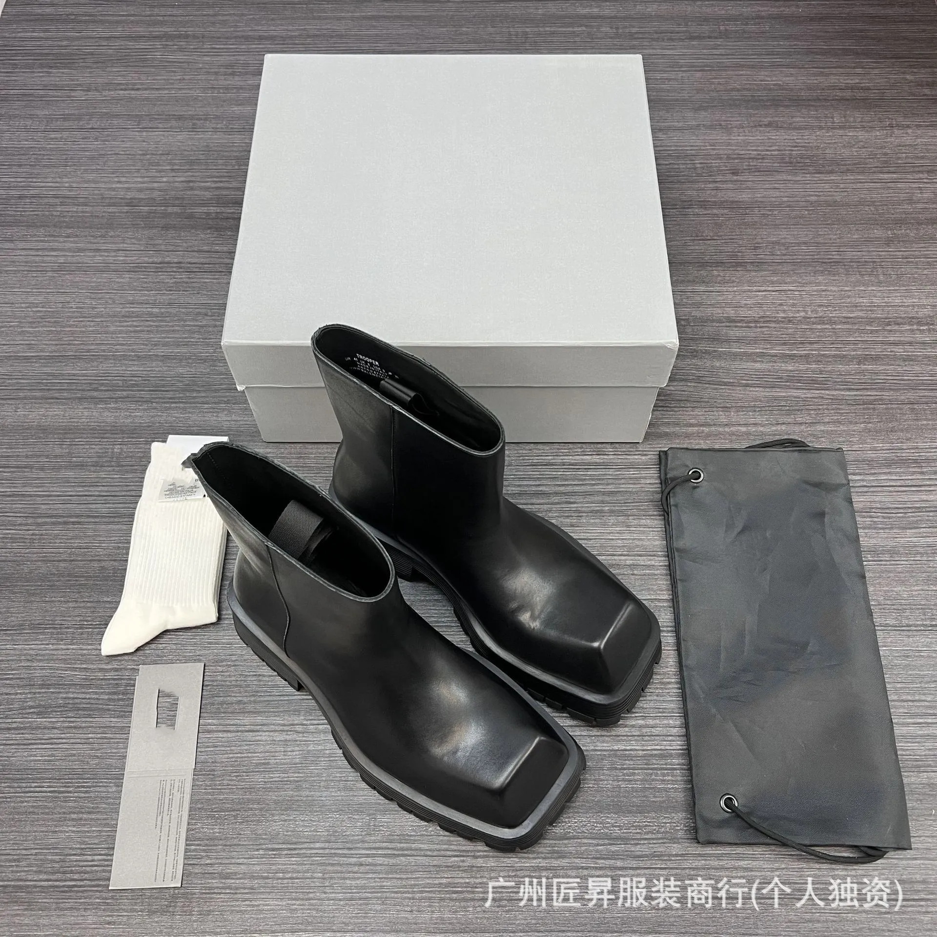 Men's Balenciaga SS25 Leather Ankle Boots