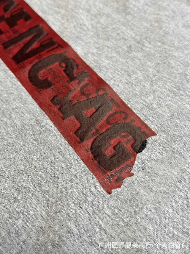 Balenciaga SS New Tape Print Tee Detail
