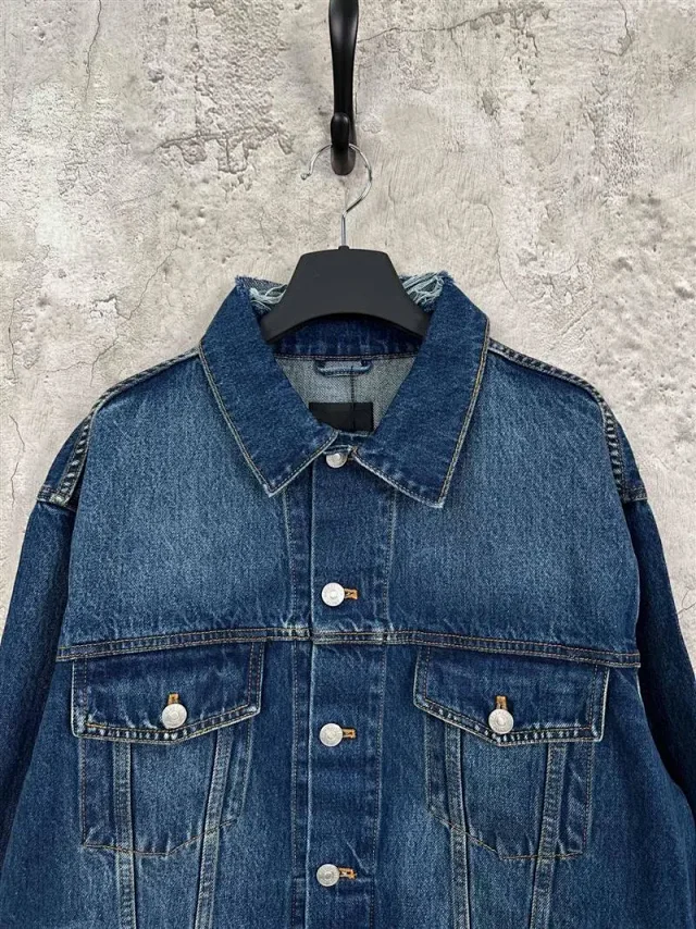 Shijia Coca-Cola Embroidered Vintage Denim Jacket Detail