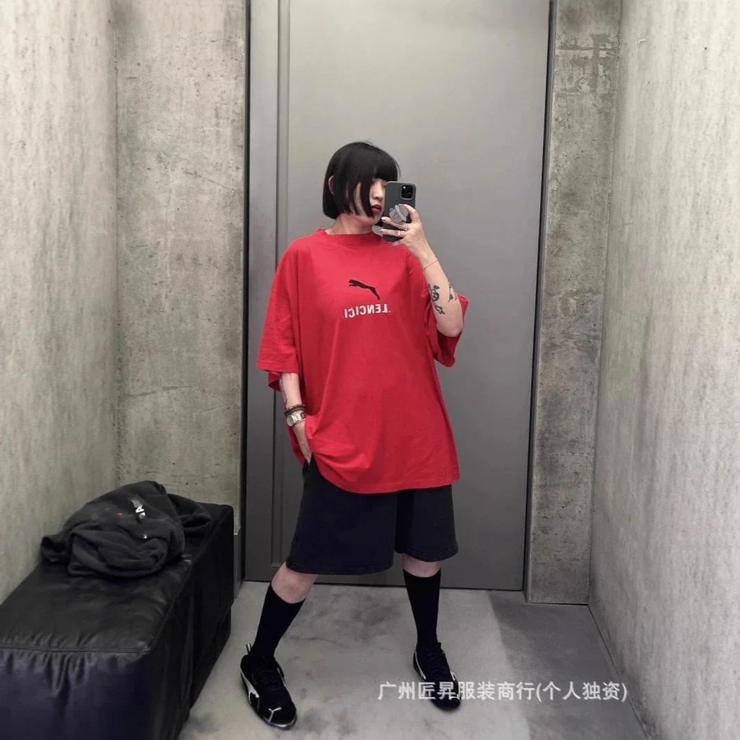 Authentic Balenciaga Paris Print Washed Tee