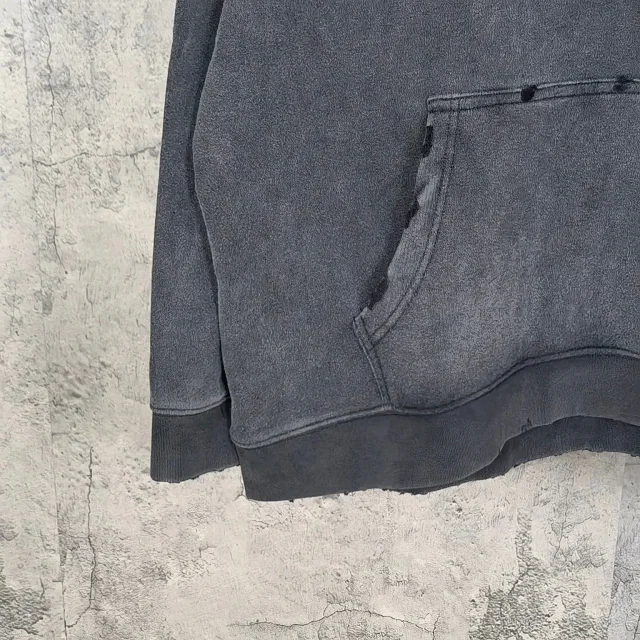 New Paris AW24 Distressed Unisex Hoodie Detail