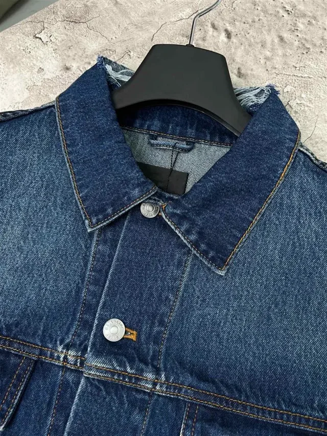 Shijia Coca-Cola Embroidered Vintage Denim Jacket Detail