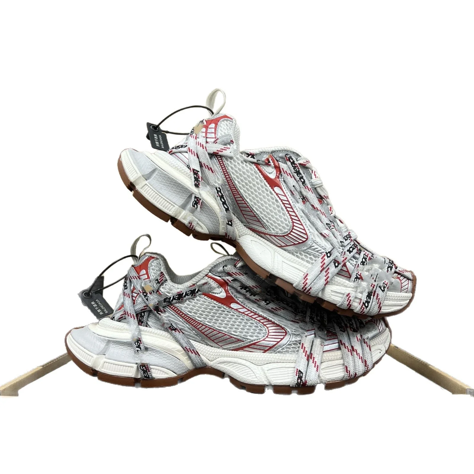 Paris Distressed Couple Woven Sneakers Web