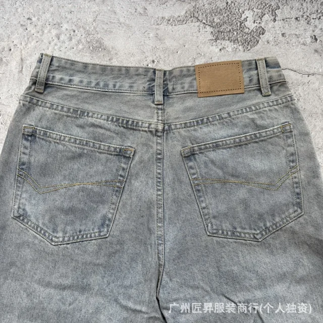 Authentic Balenciaga Micro-flared Jeans Unisex Slim Detail