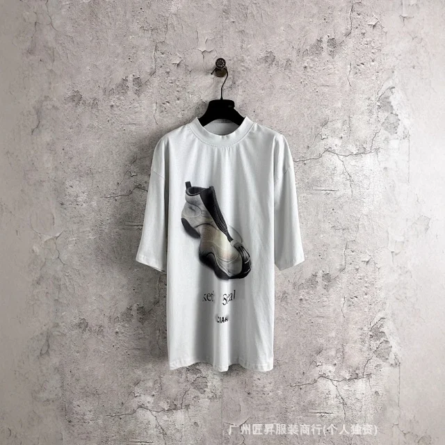 Balenciaga Unisex Sneaker Print Tee Detail