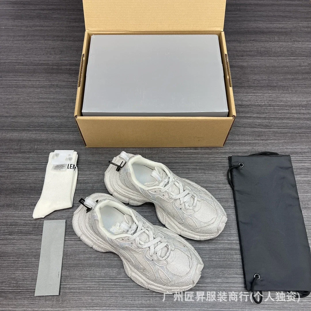 2025 Paris 3XL Diamond-Studded Couple's Sneakers