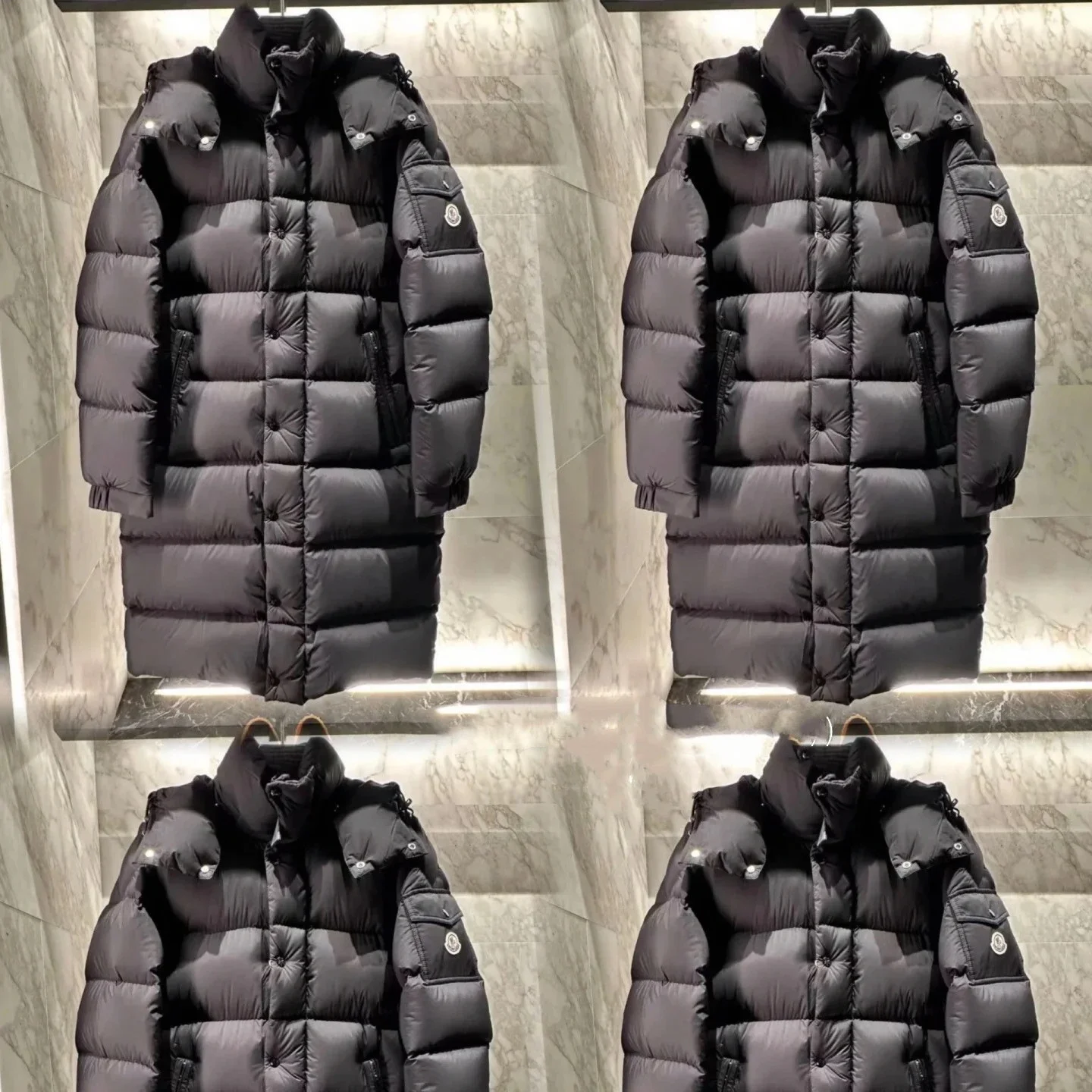 Mengjia Hanoverian Hooded Long Down Jacket