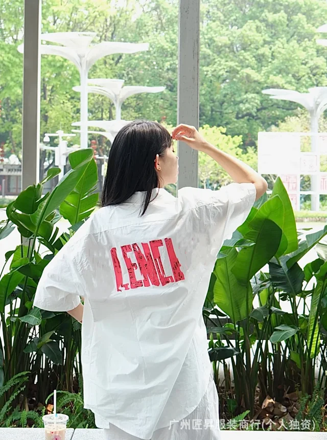 Authentic Balenciaga Unisex Oversized Tape Shirt Detail