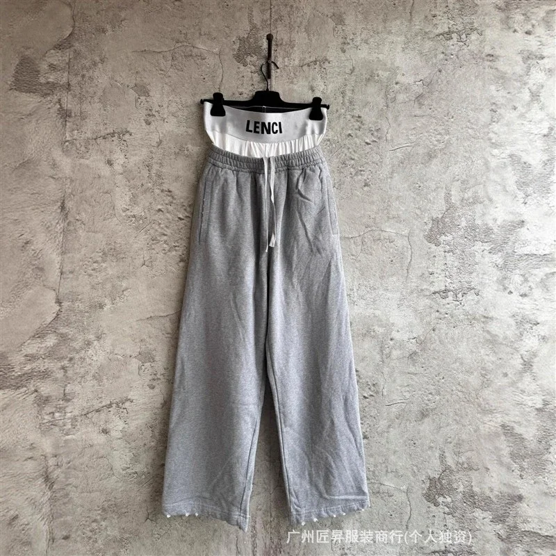 Paris Home New Straight Patchwork Pants