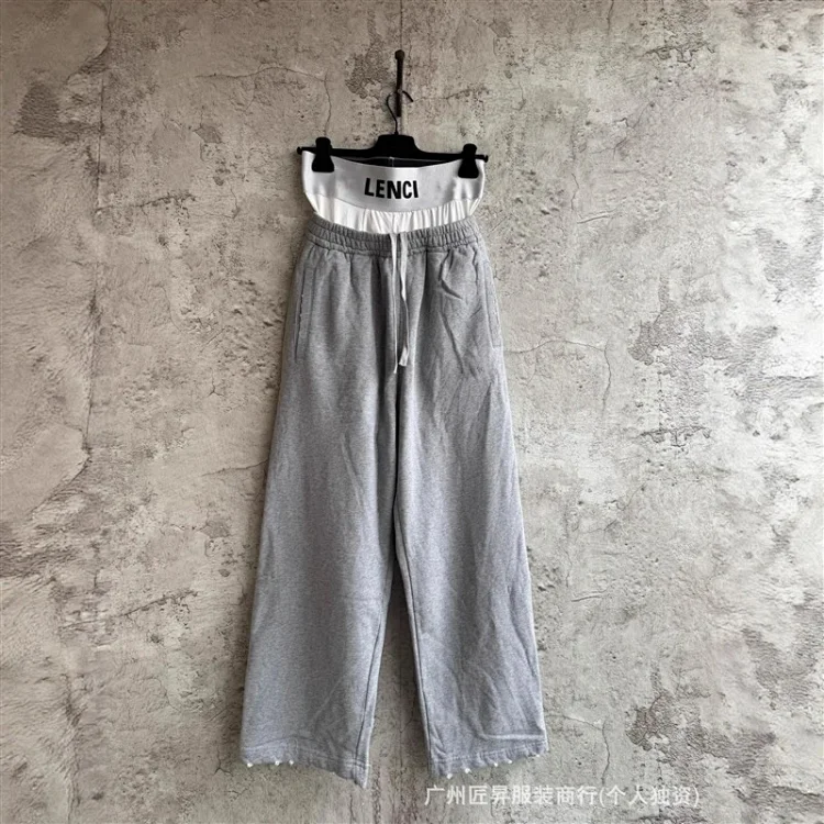 Paris Home New Straight Patchwork Pants