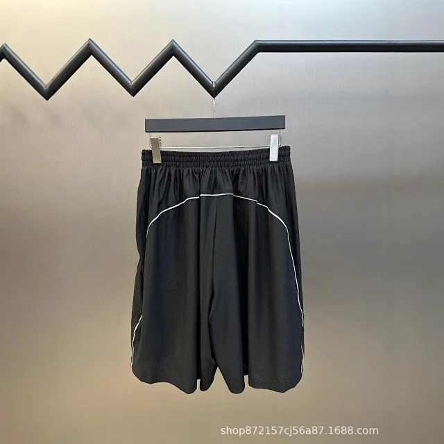 Balenciaga Summer Collab Unisex Embroidered Shorts Detail
