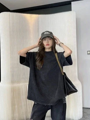 Balenciaga Starry Distressed Tee 2025 Detail