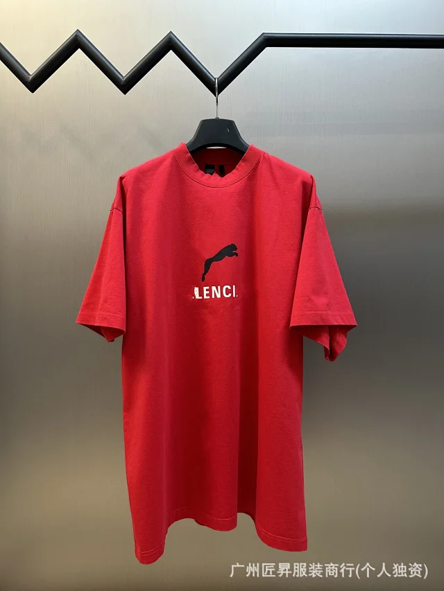 Authentic Balenciaga Paris Print Washed Tee Detail