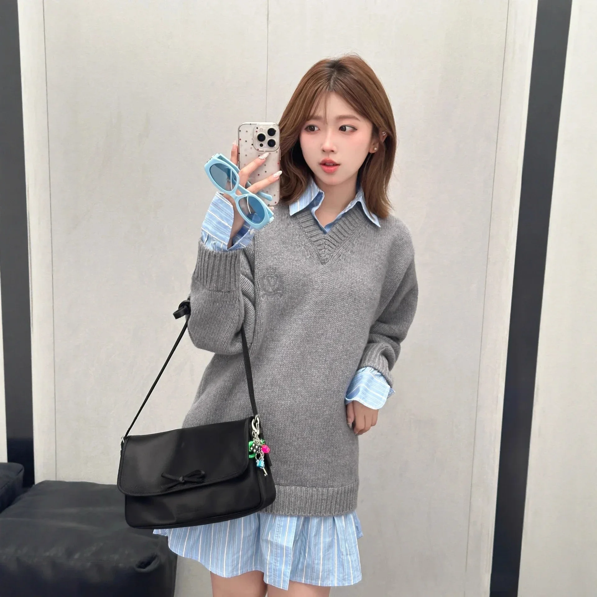 BL AW24 Unisex Preppy Mock Shirt