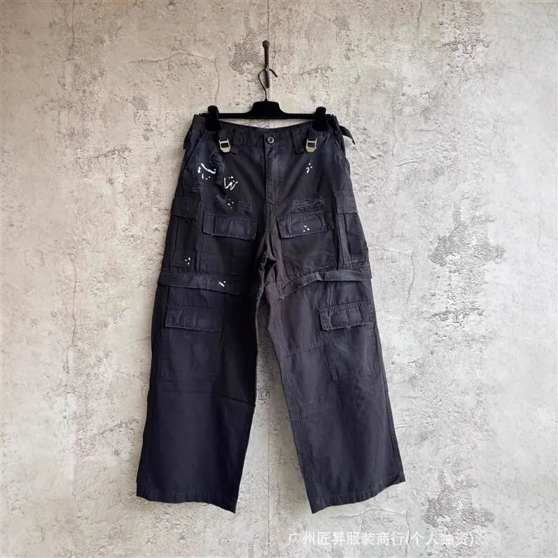 B 25SS Paris Distressed Cargo Shorts