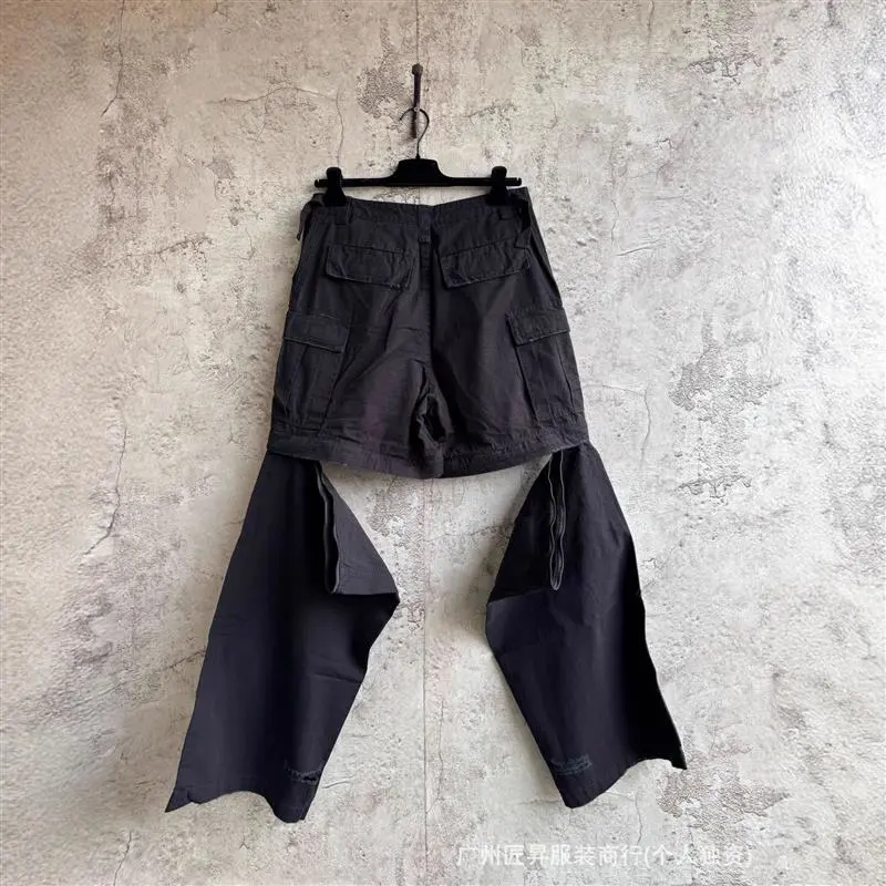 B 25SS Paris Distressed Cargo Shorts